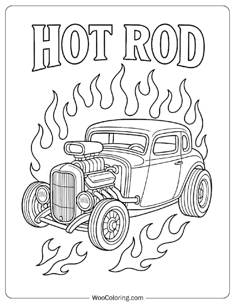 22 Hot Rod Coloring Pages Free PDF To Print Woo Coloring