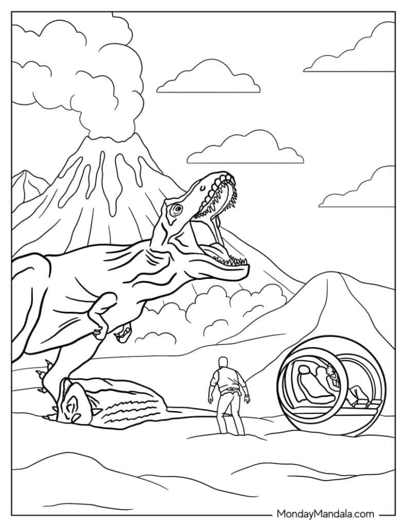 jurassic world pictures to color