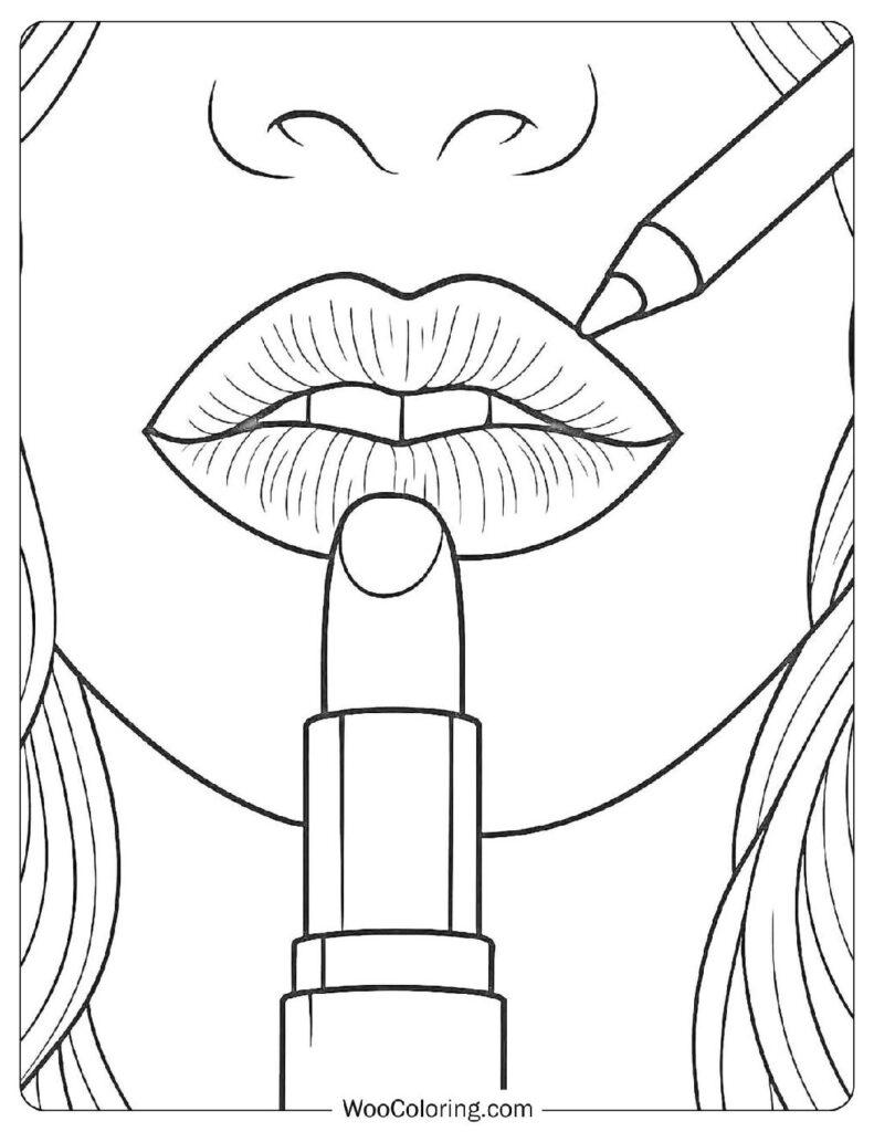 blank makeup face coloring pages