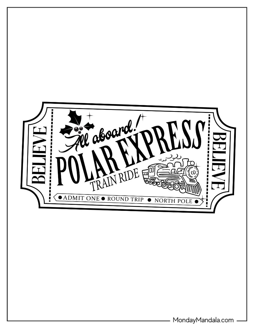 22 Polar Express Coloring Pages Free PDF Printables 