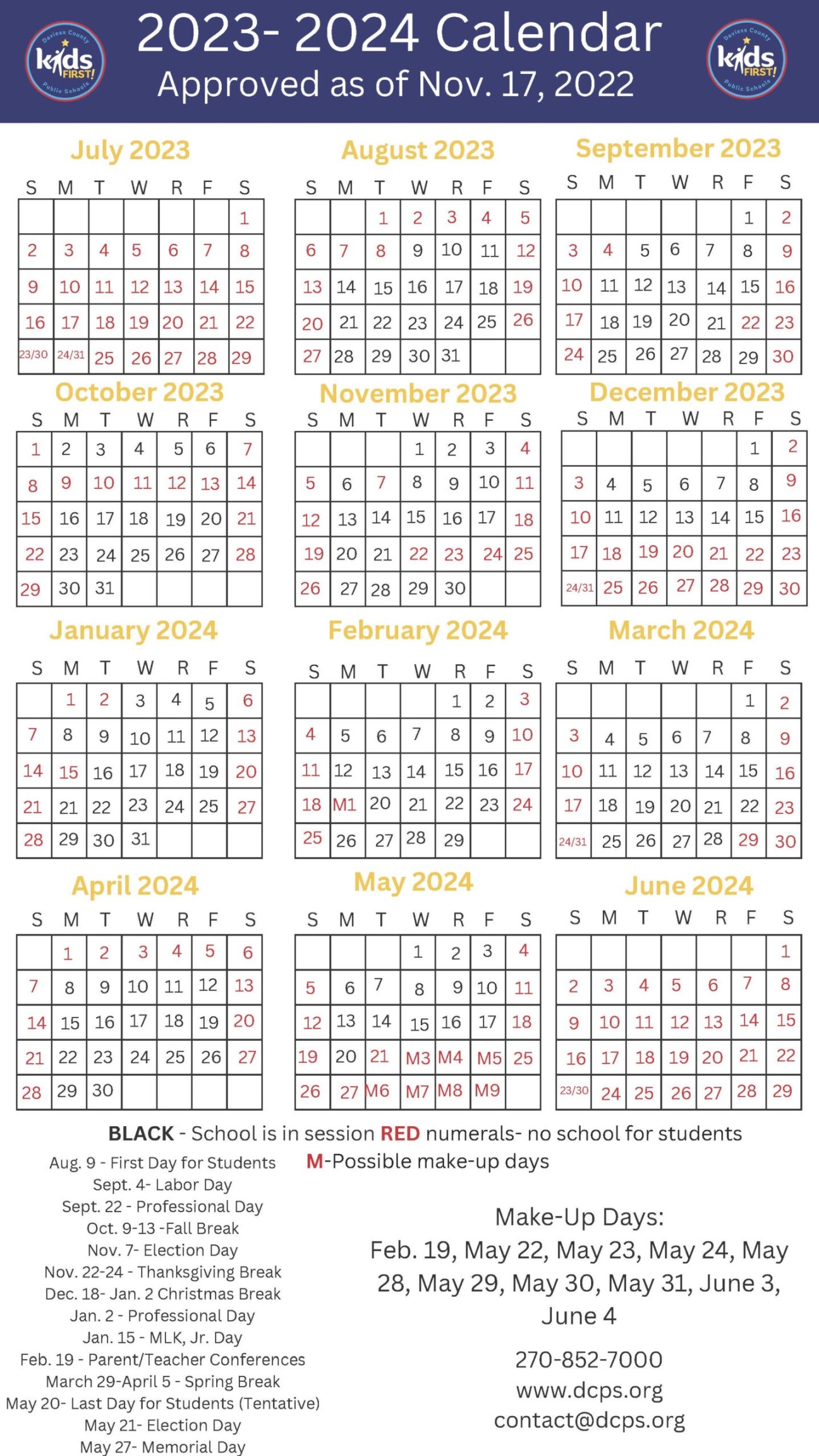 idea calendar 24 25