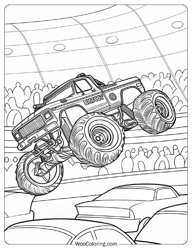 24 Monster Truck Coloring Pages Free PDF To Print Woo Coloring