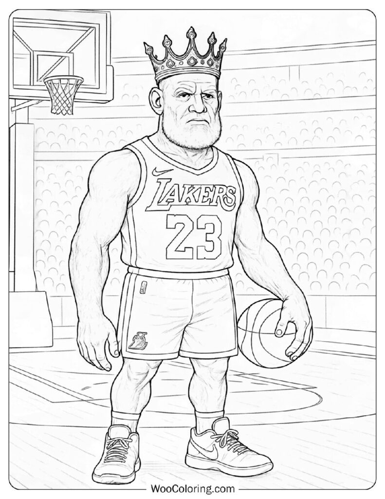 coloring pages of lebron james