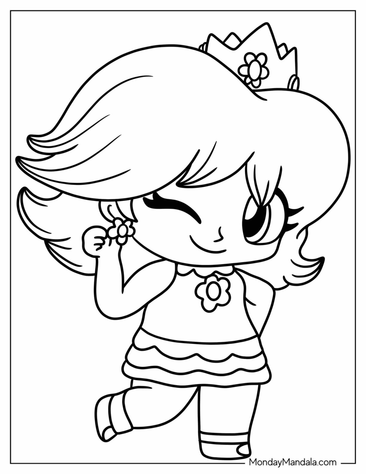 24 Princess Daisy Coloring Pages Free PDF Printables 