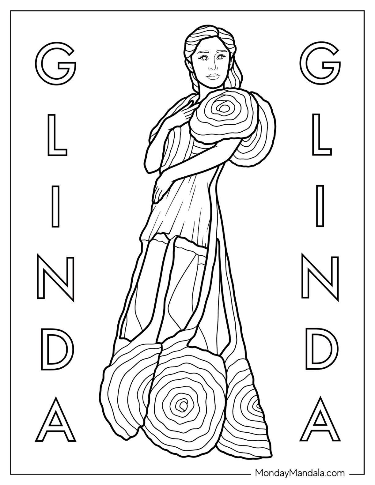 glinda wicked coloring pages printable