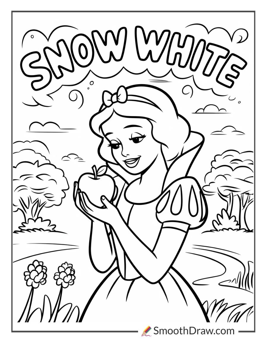 snow white coloring page
