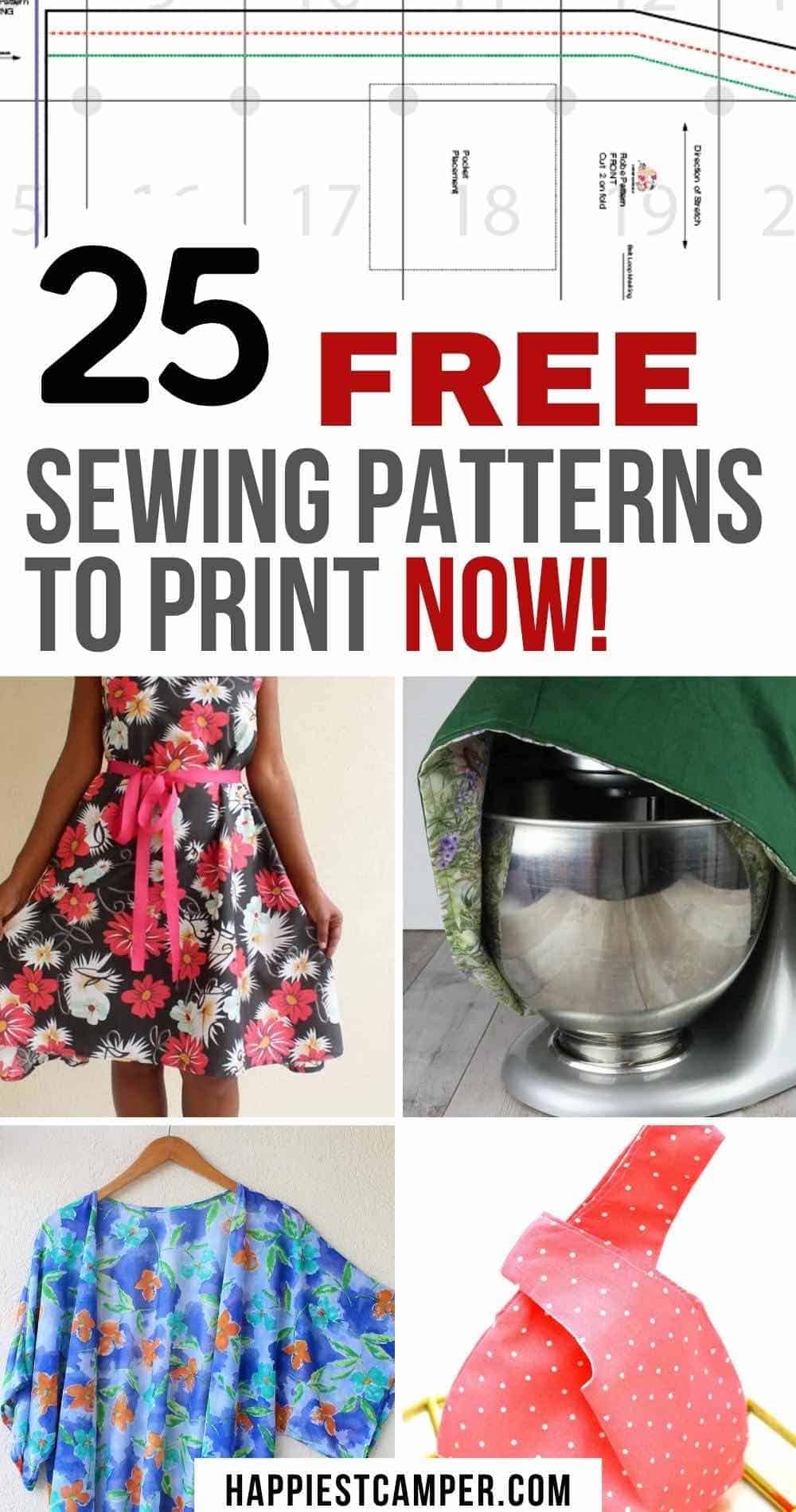 sewing patterns free printable