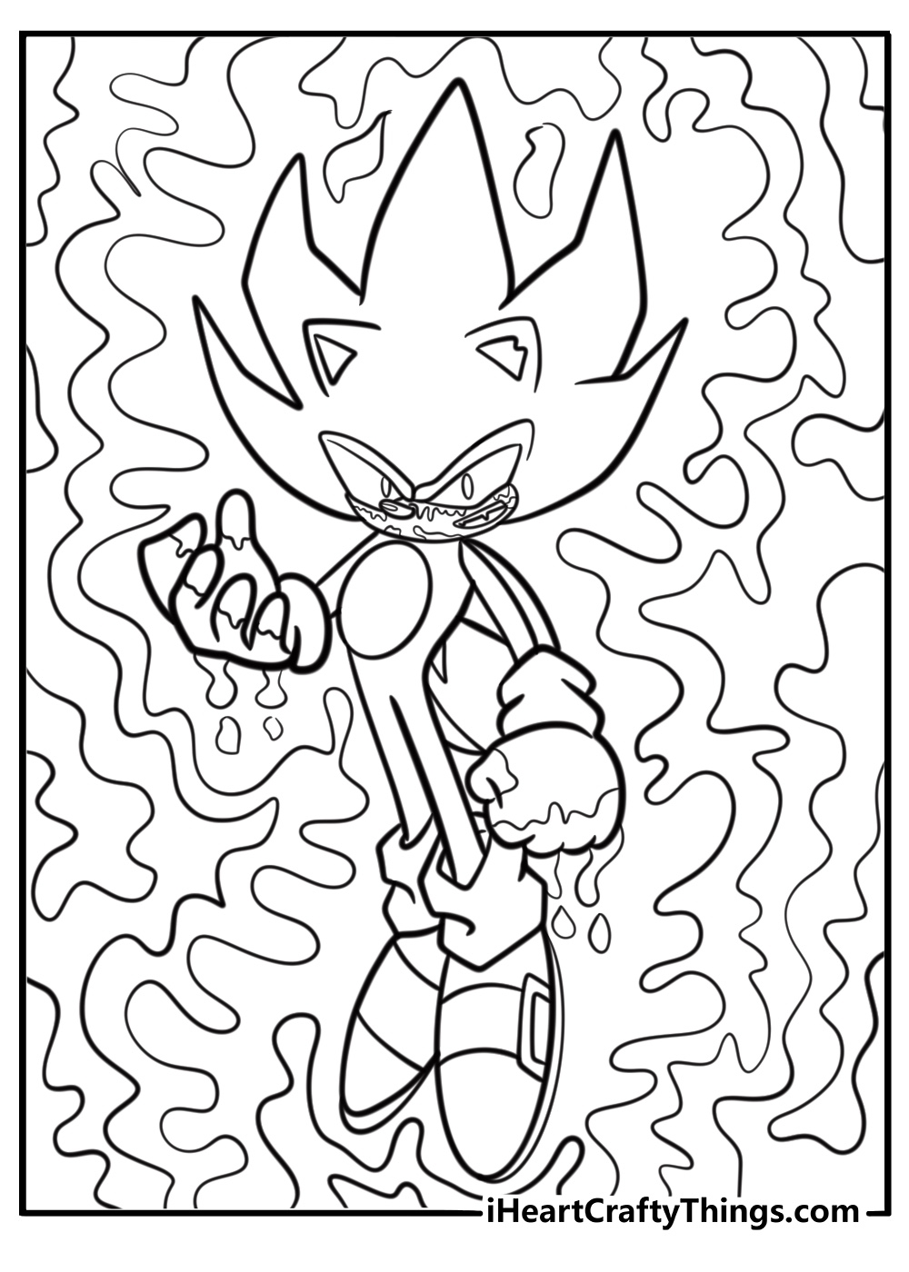 creepy sonic exe coloring pages