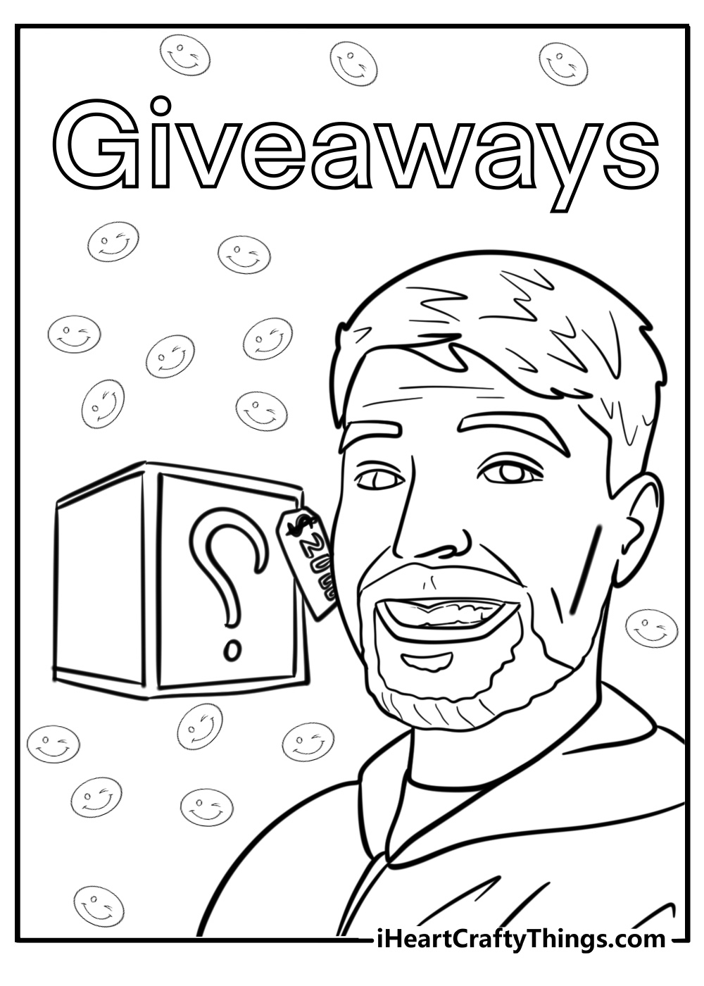 mr beast logo coloring page