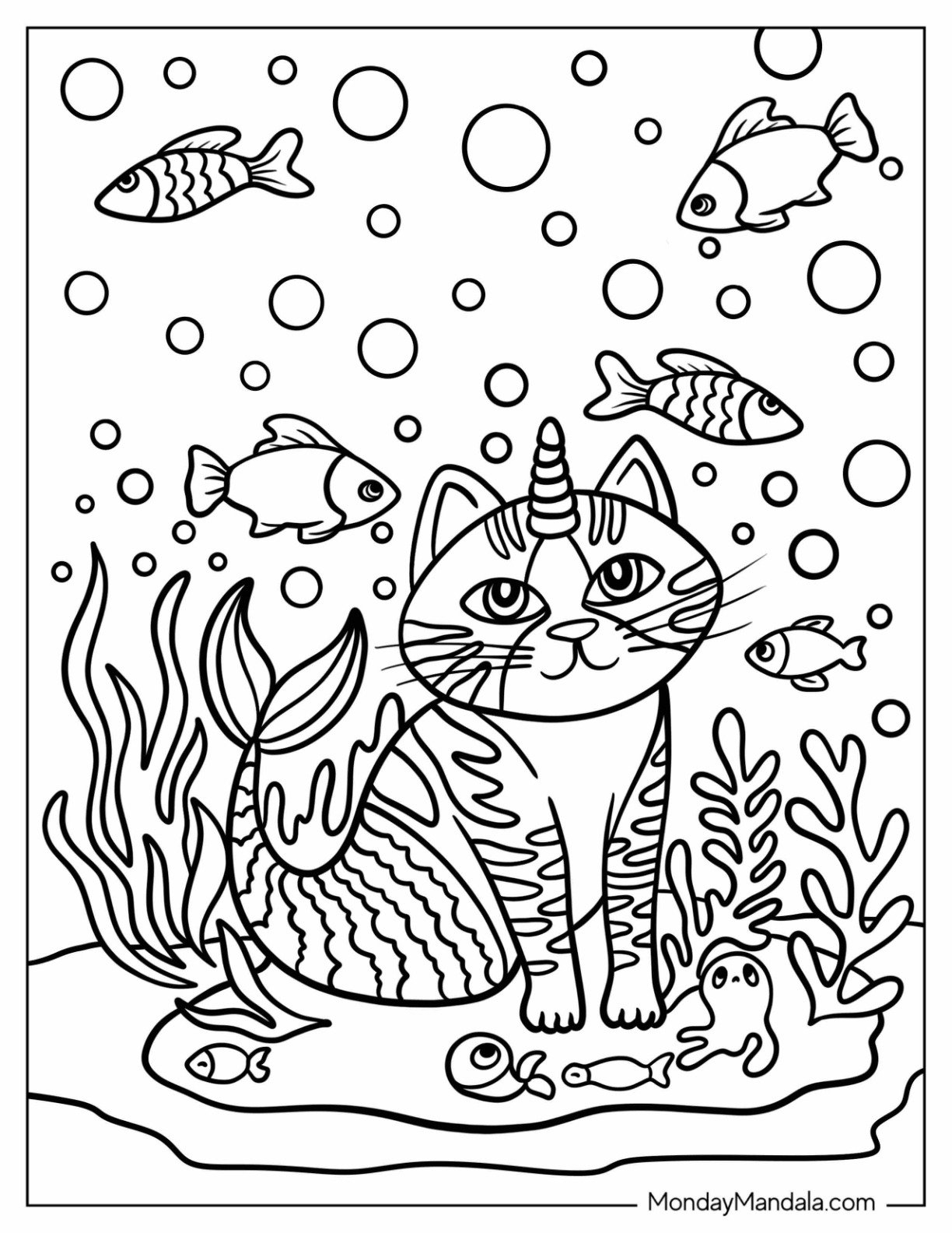 25 Unicorn Cat Coloring Pages Free PDF Printables 