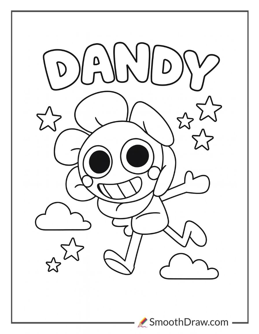 dandy's world coloring pages shelly