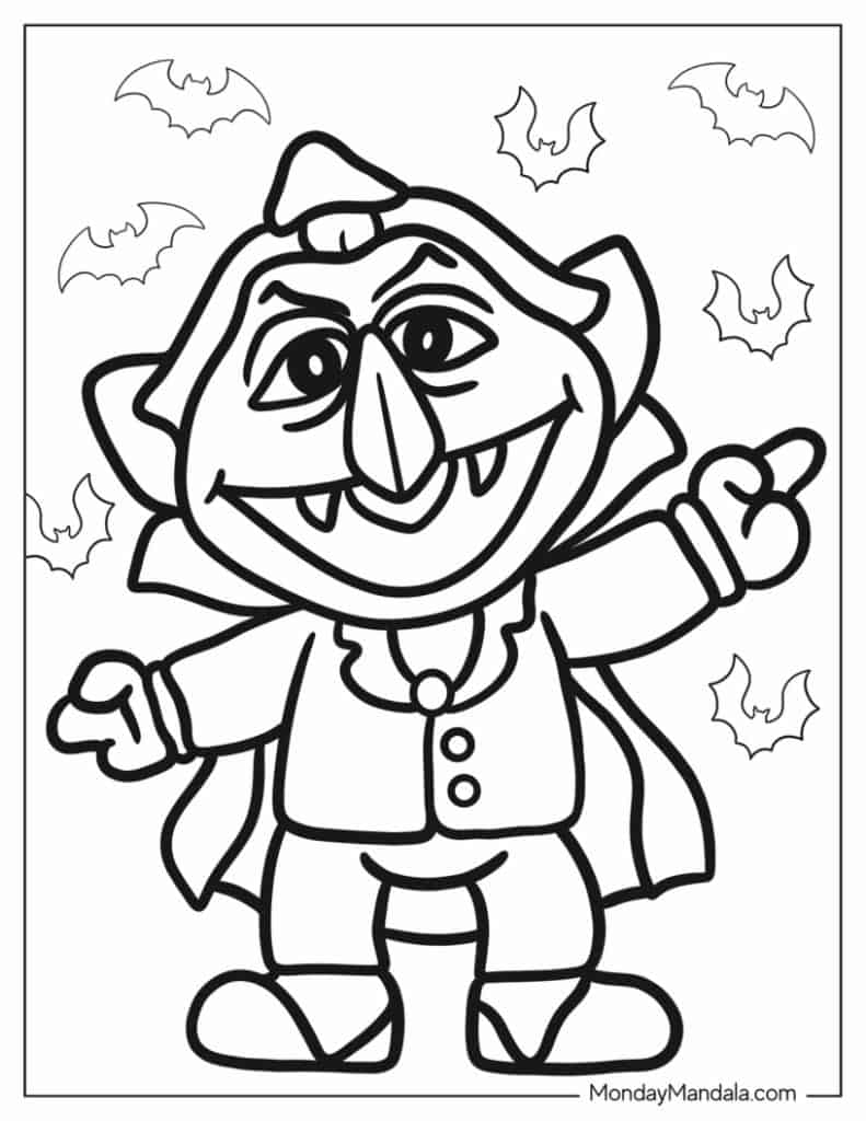 halloween sesame street coloring pages