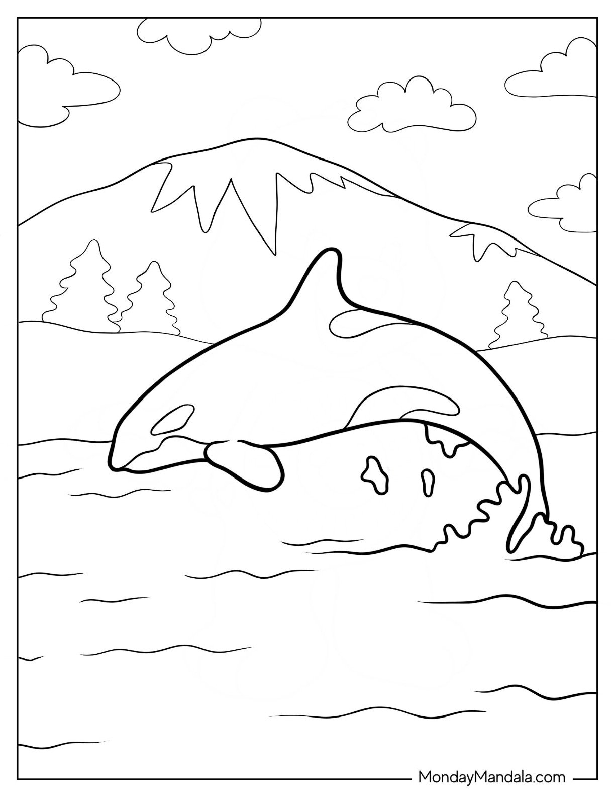 killer whale pictures to color