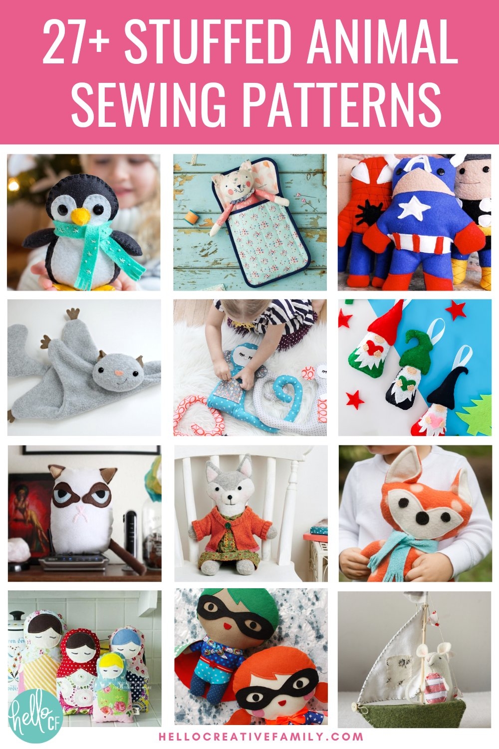 free printable soft toy sewing patterns