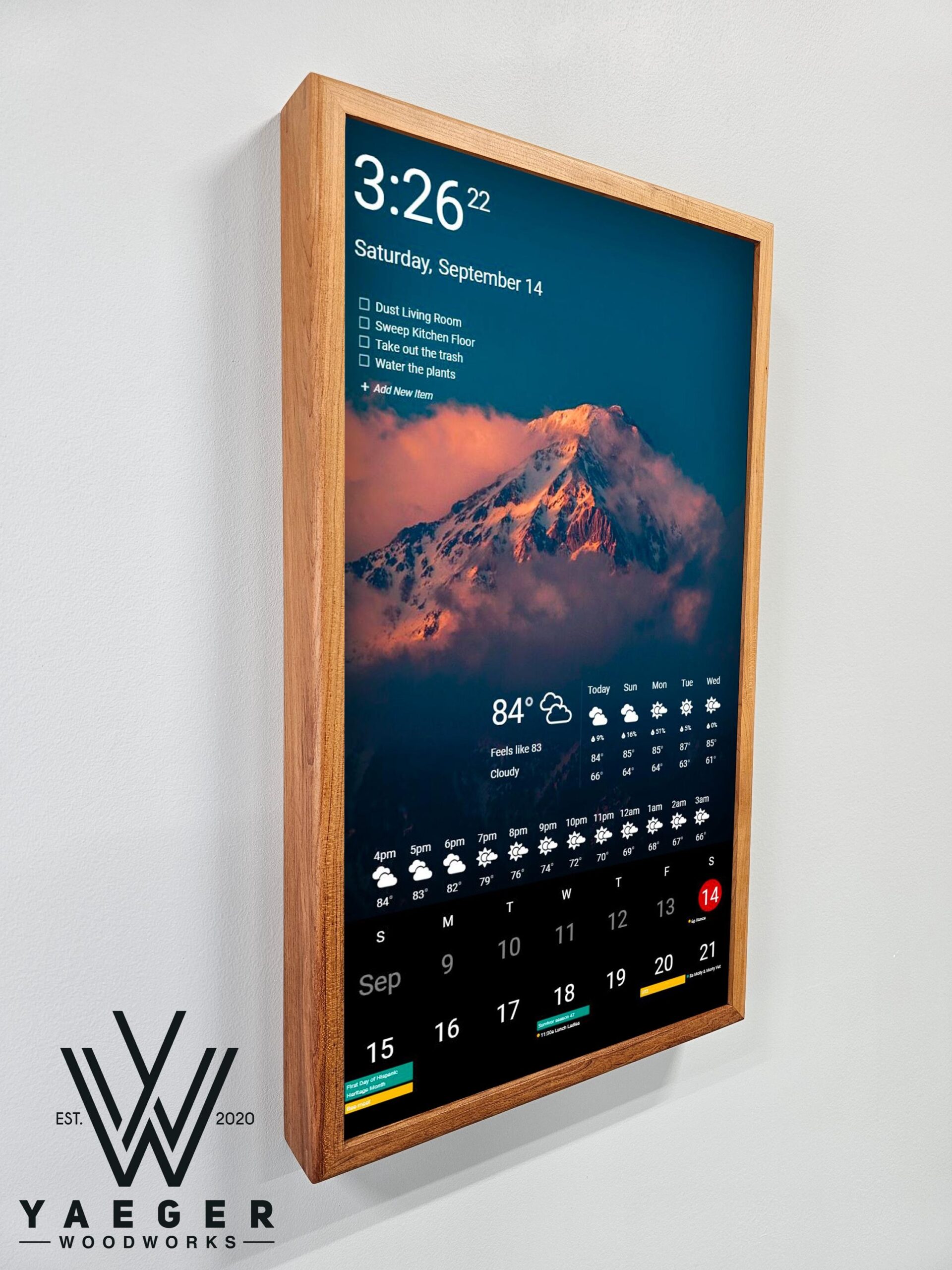 27in Touchscreen Smart Calendar Dakboard Smart Wall Display Photo Viewer Etsy