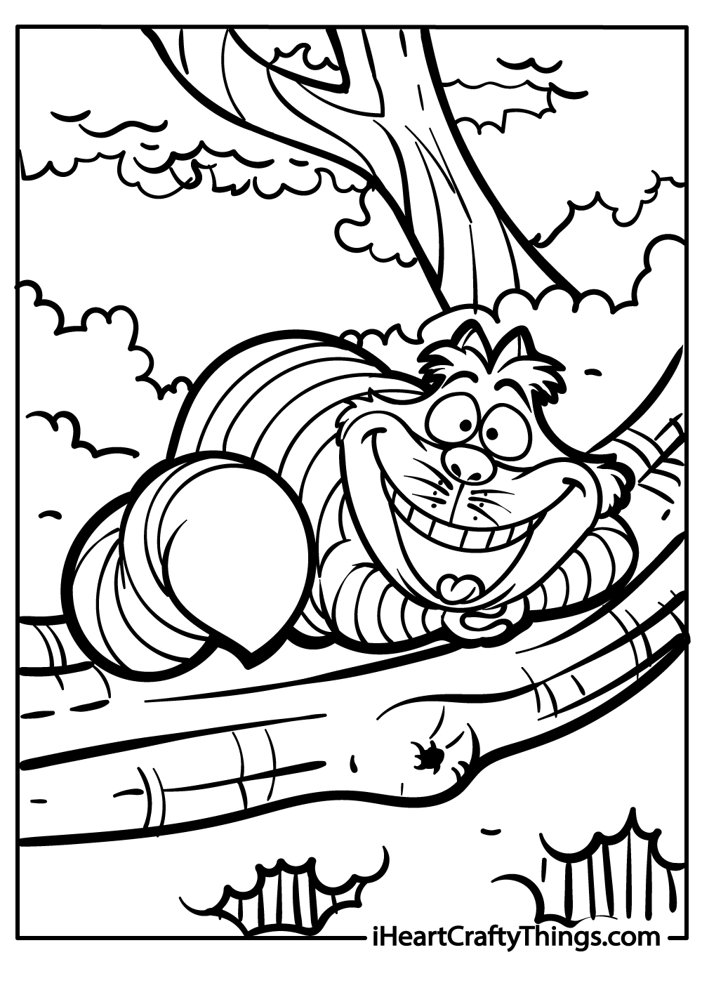 alice in wonderland coloring page