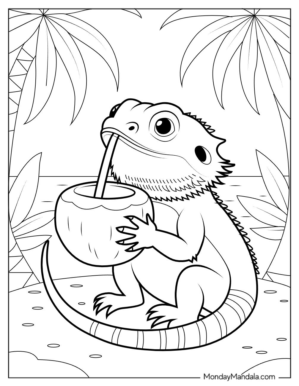 28 Bearded Dragon Coloring Pages Free PDF Printables 