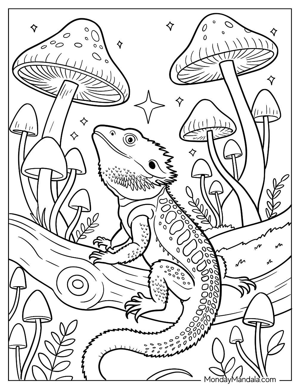 28 Bearded Dragon Coloring Pages Free PDF Printables 