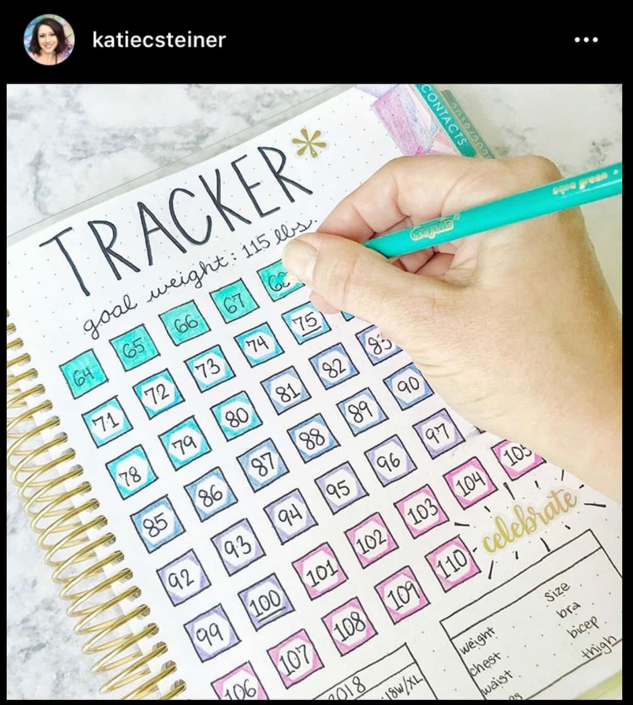 bullet journal workout tracker