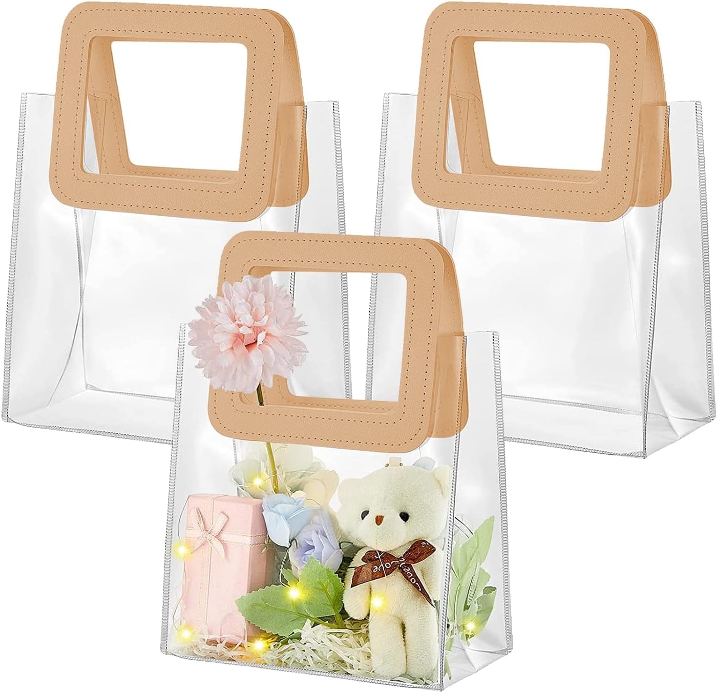 large clear gift bags