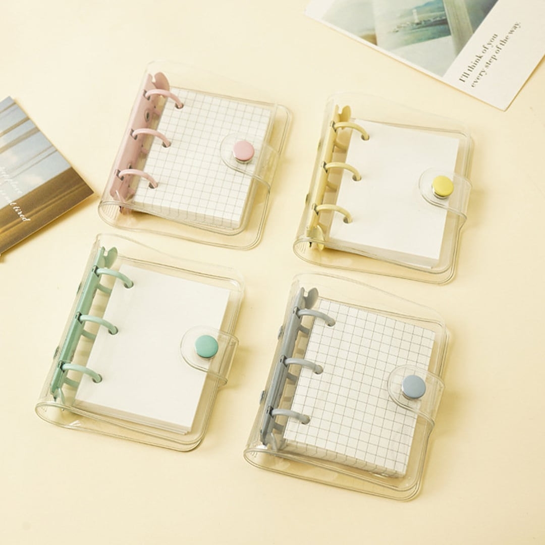3 Ring Planner Binder Mini Binder Planner Cover Kawaii Binder PVC Binder Candy Color Back To School Supplies Organizer Clear Etsy