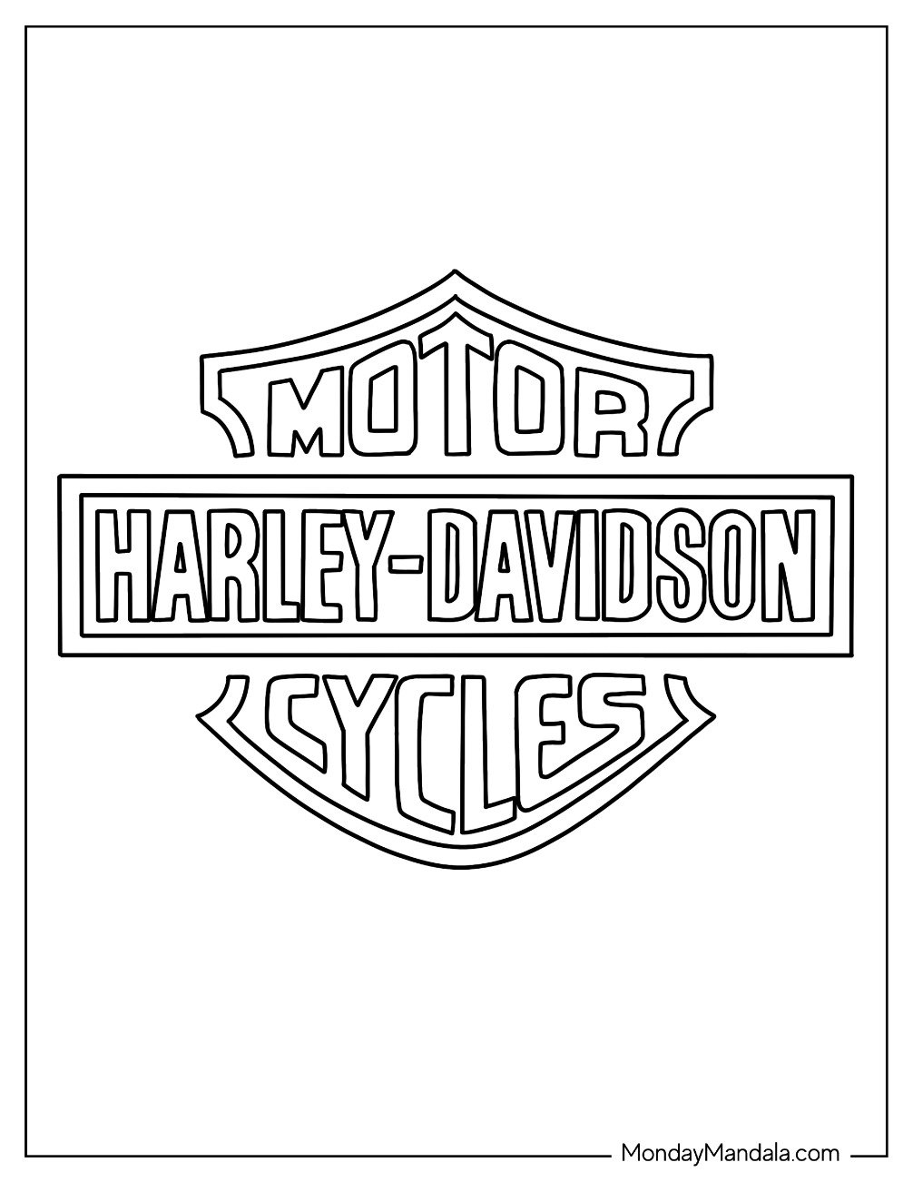 30 Harley Davidson Coloring Pages Free PDF Printables 