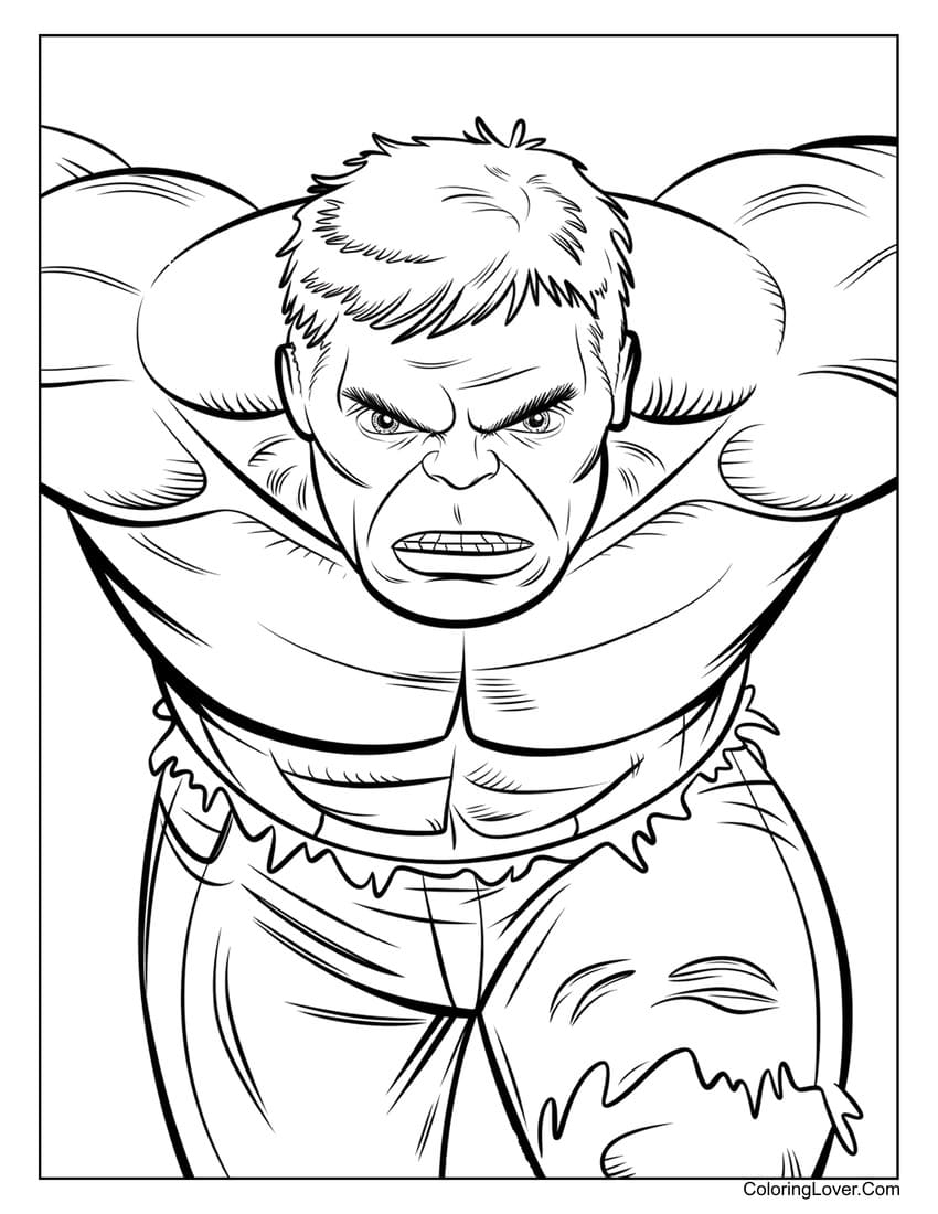 free incredible hulk coloring pages