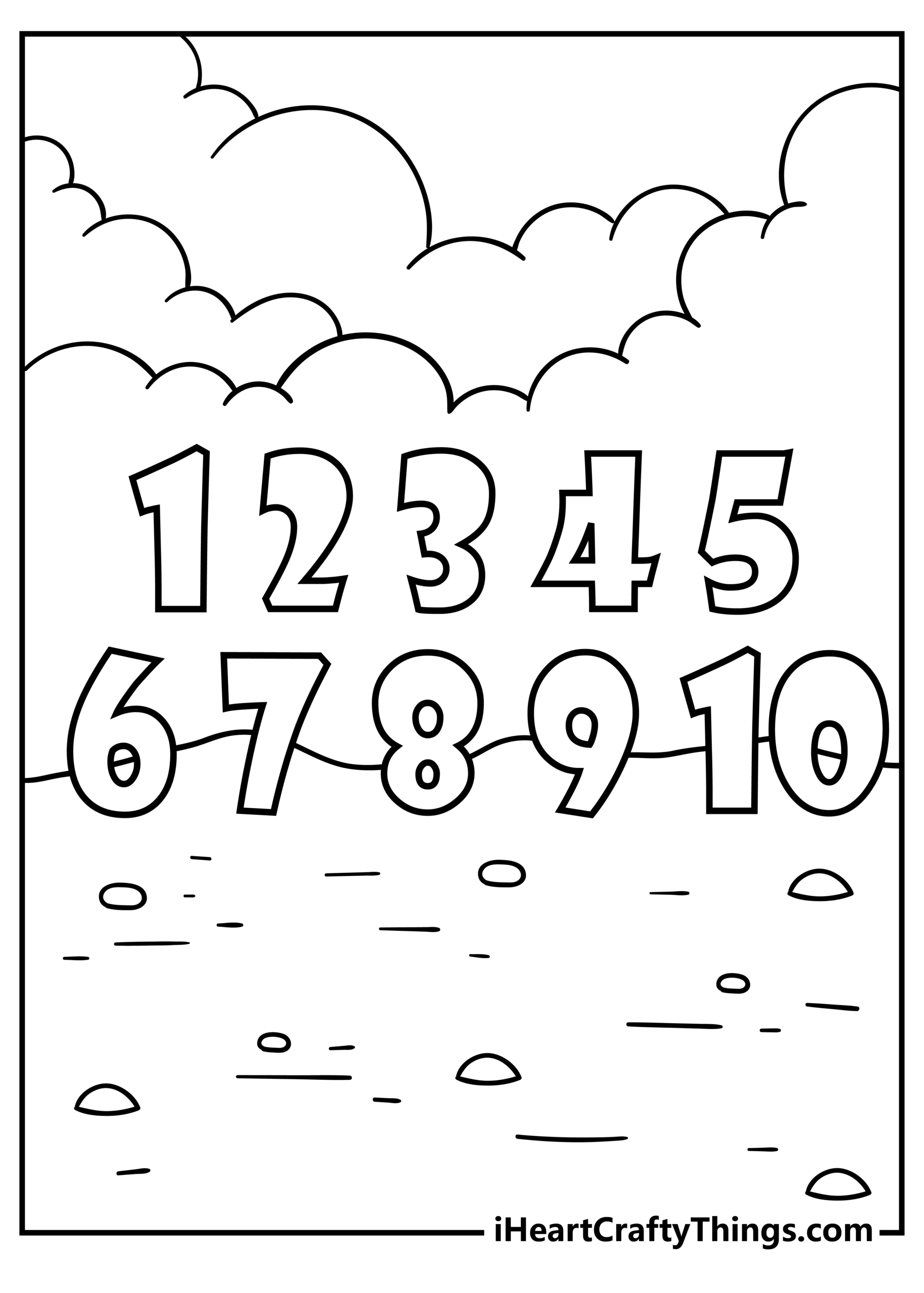 coloring numbers for kindergarten