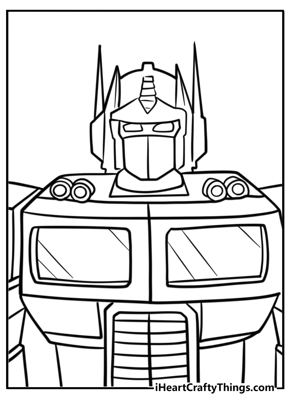 optimus prime transformer coloring pages