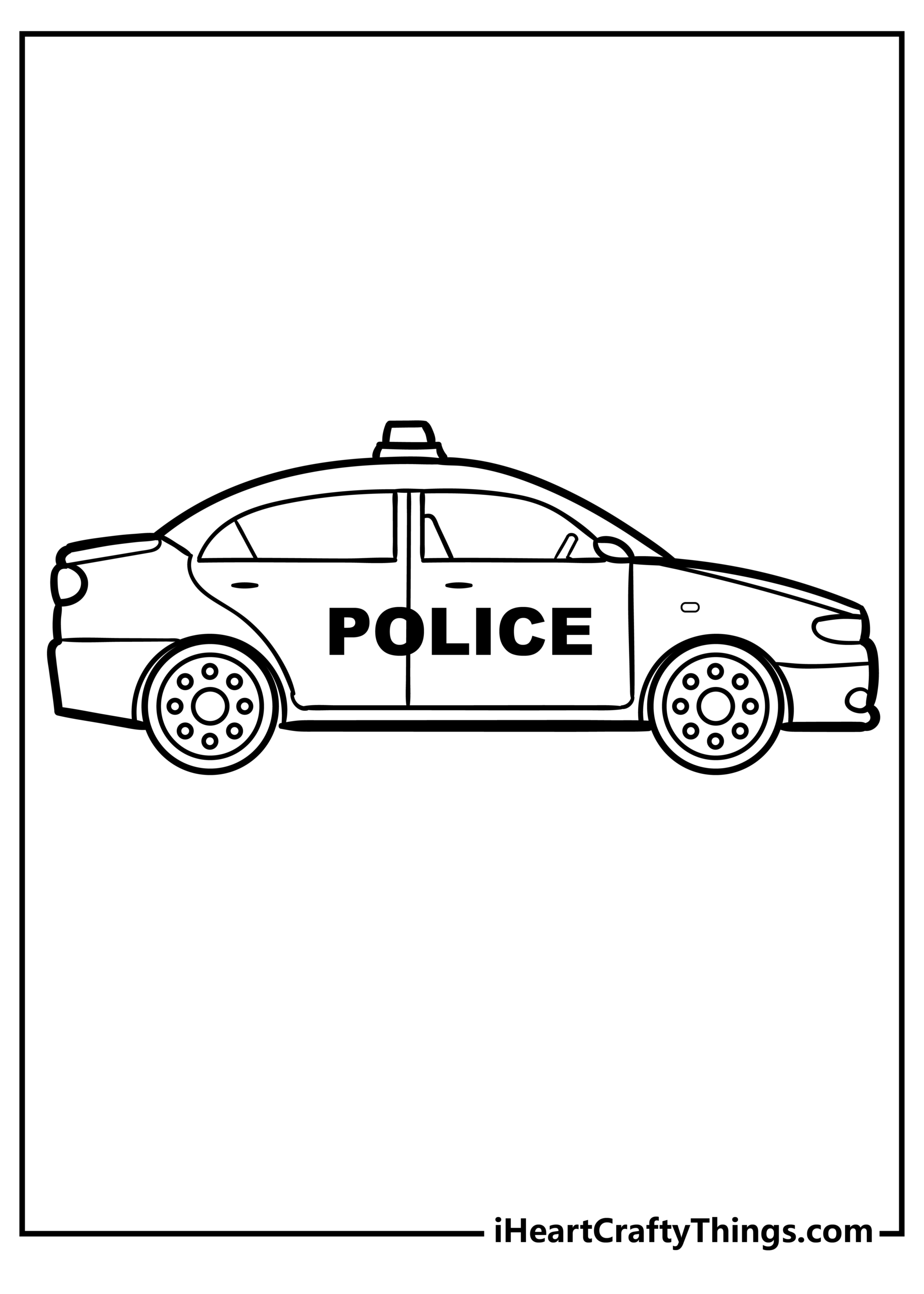coloring pages of police cars