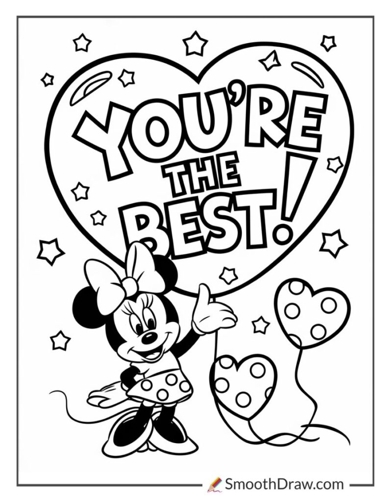 free minnie mouse colouring pages