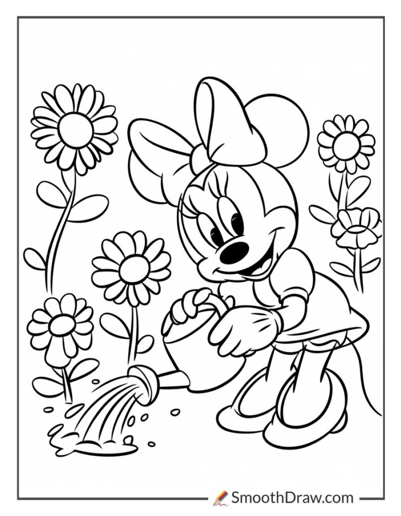 coloring sheets minnie mouse