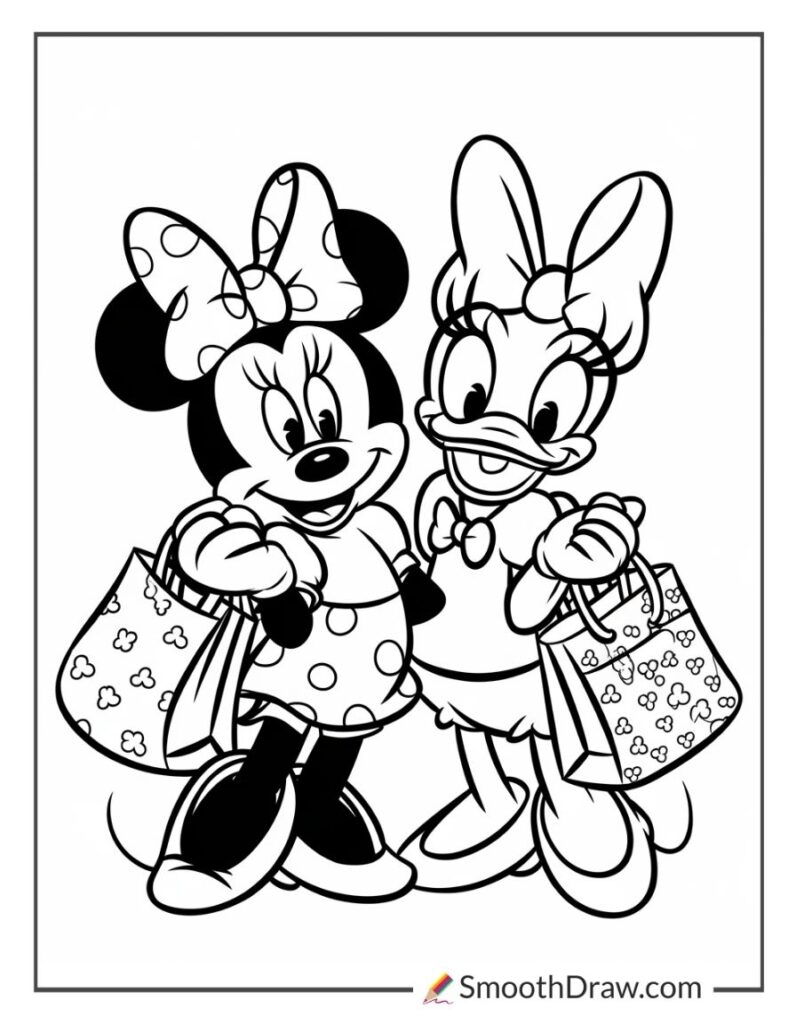 minnie and mickey coloring pages