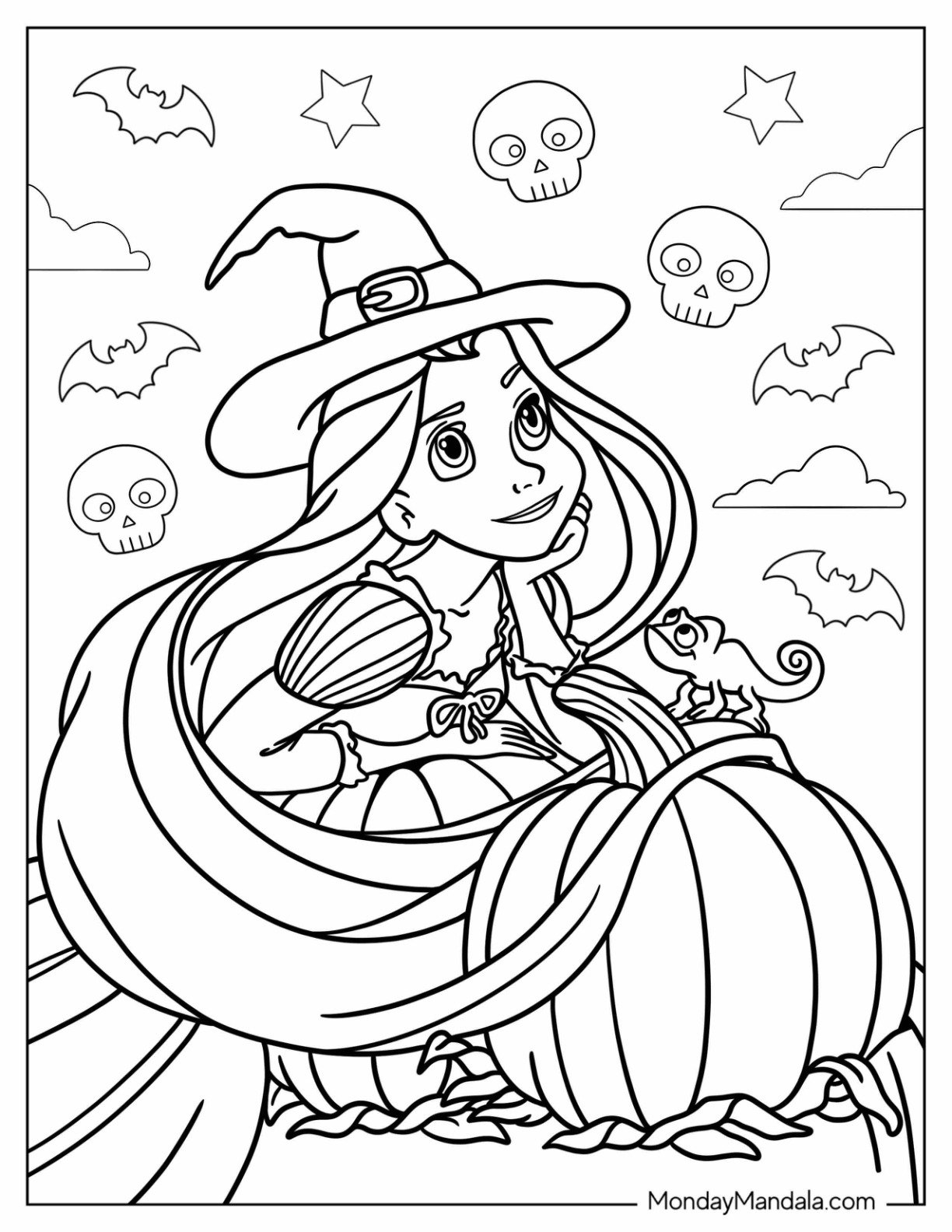 cute disney halloween coloring pages