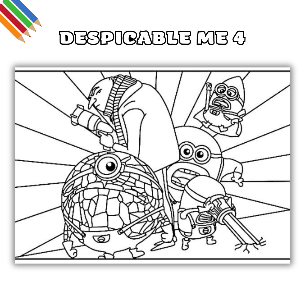 despicable me 4 coloring pages