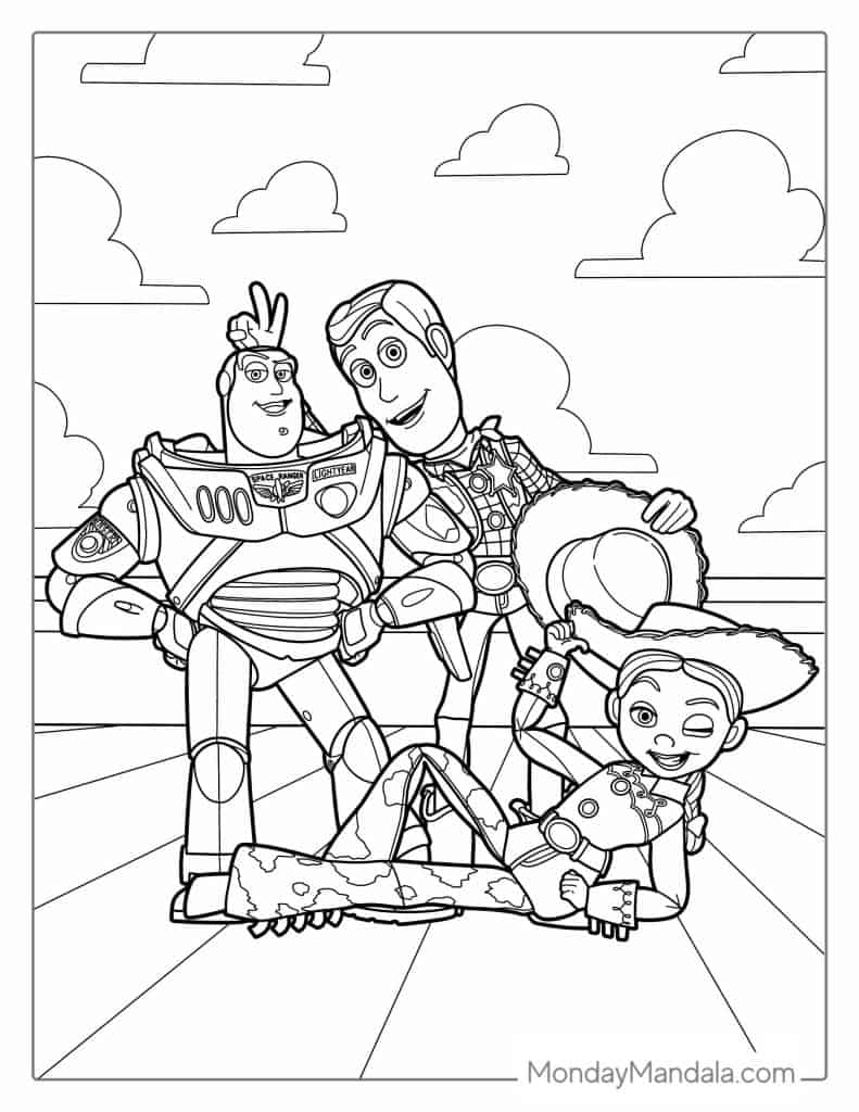 toy story coloring pages jessie