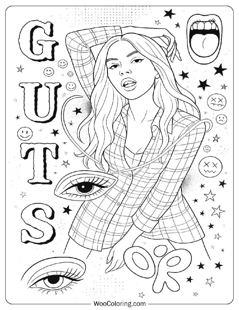 36 Olivia Rodrigo Coloring Pages Free PDF To Print Woo Coloring