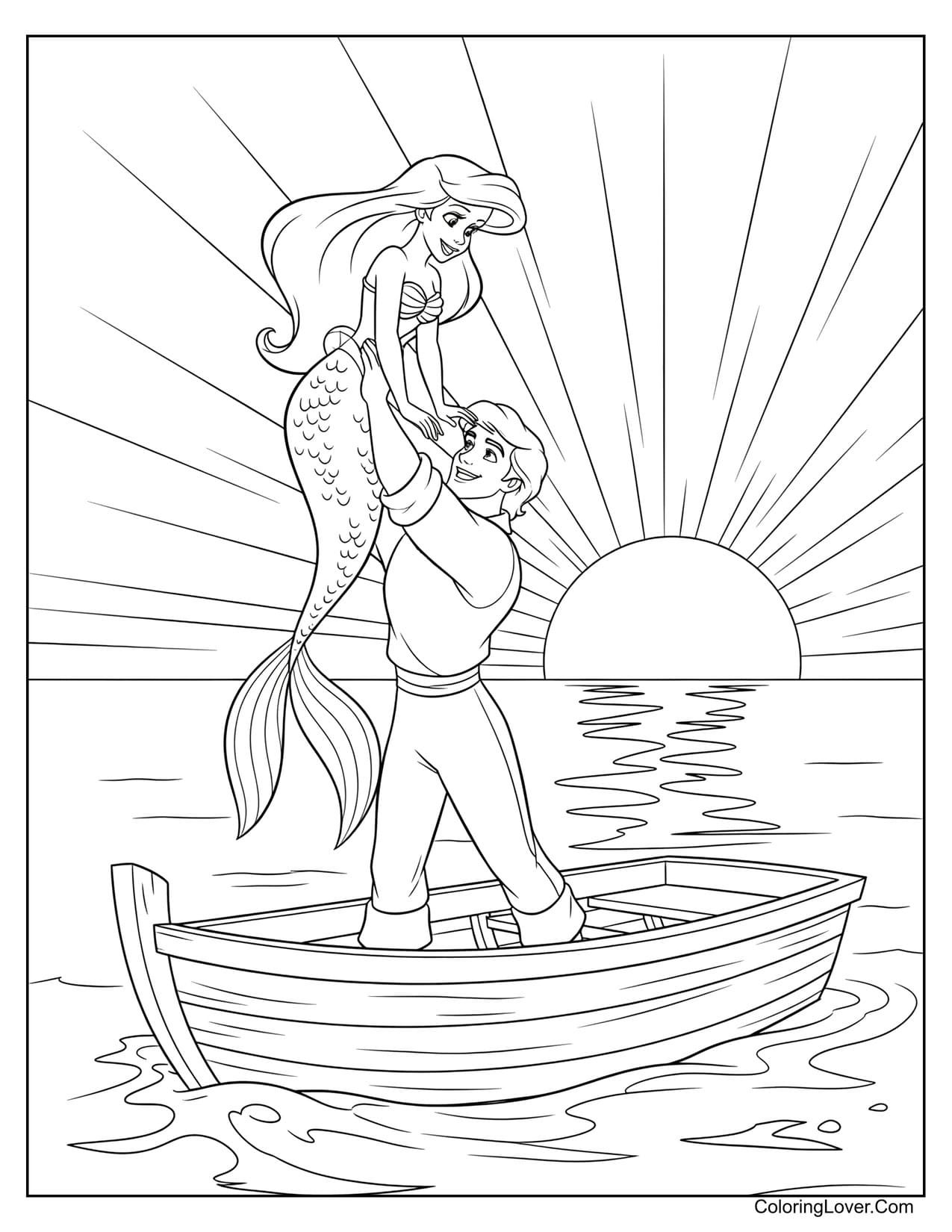 little mermaid coloring sheets