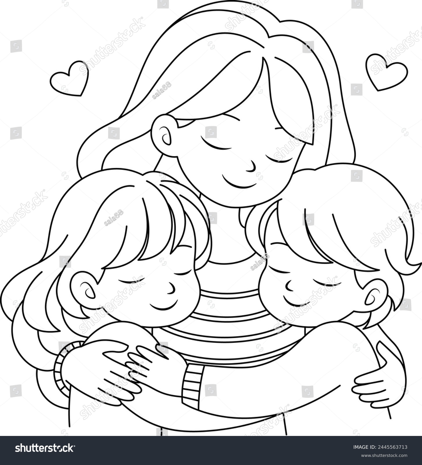 4 093 Coloring Book Mom Stock Vectors And Vector Art Shutterstock