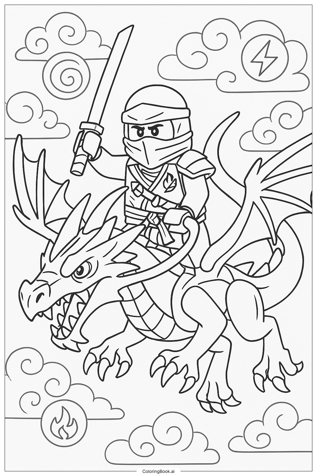printable coloring pages of ninjago