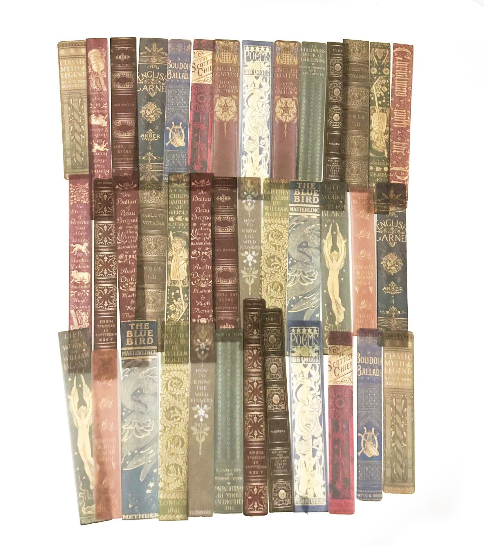 40 Pcs Book Spine Washi Sticker Junk Journal Kit Journal Ephemera Scrapbook Stickers Retro Book Reading library Read Bookish Sticker Etsy