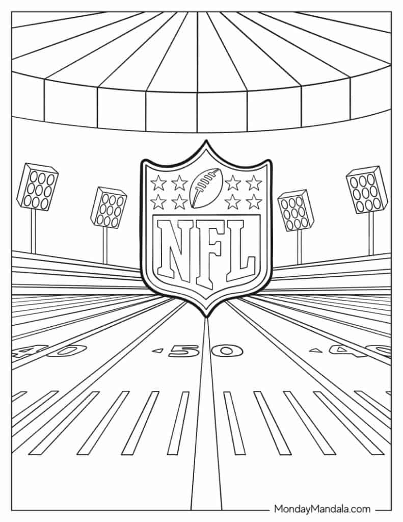 super bowl coloring pages 2025