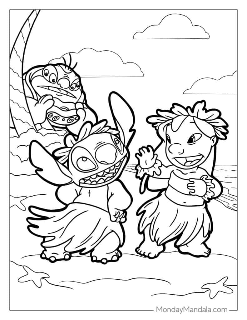 lilo and stitch coloring sheets