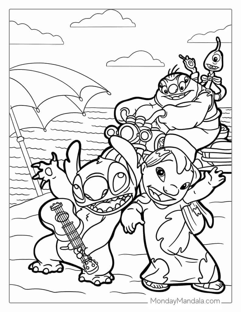 42 Lilo Stitch Coloring Pages Free PDF Printables 