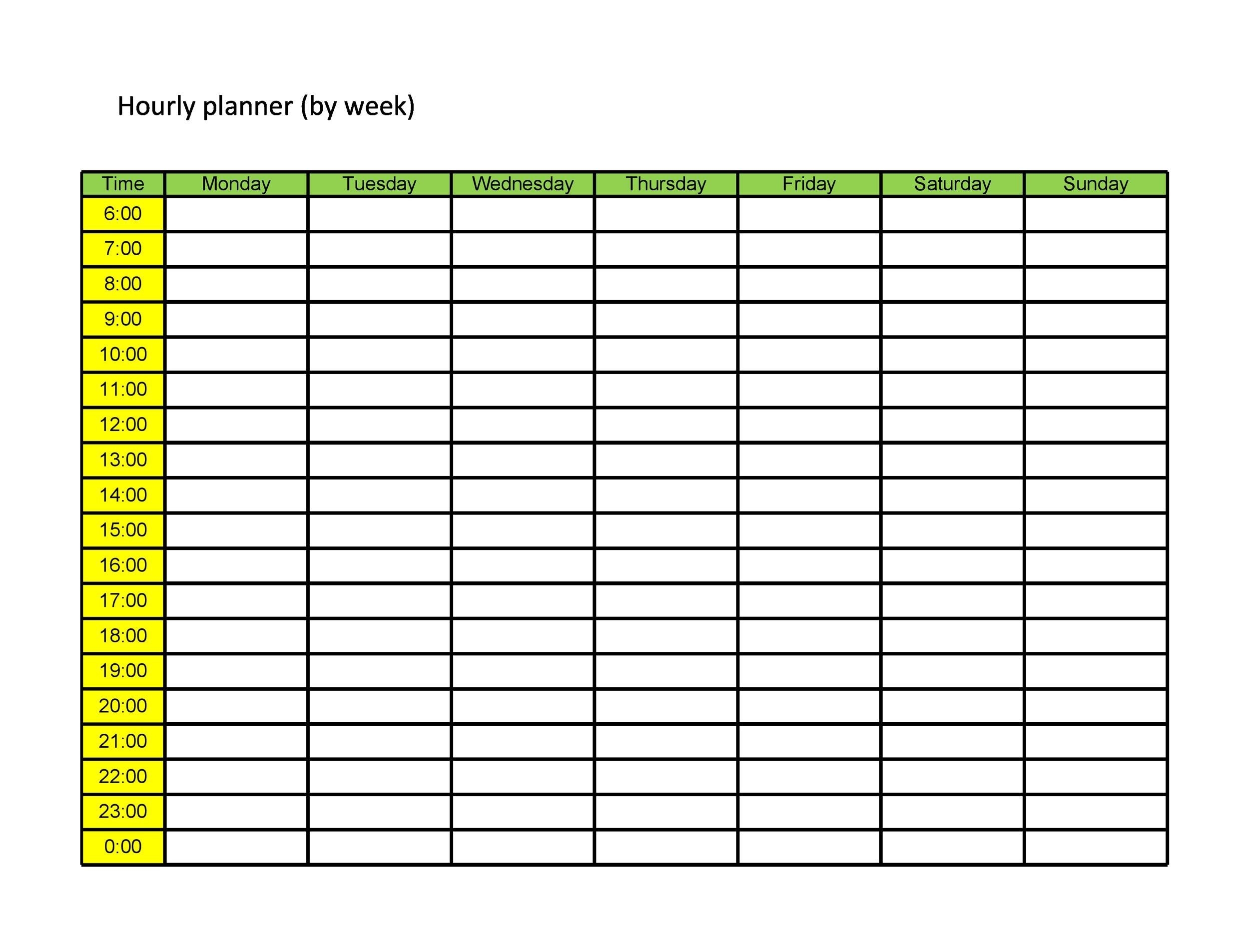 43 Effective Hourly Schedule Templates Excel Word PDF TemplateLab
