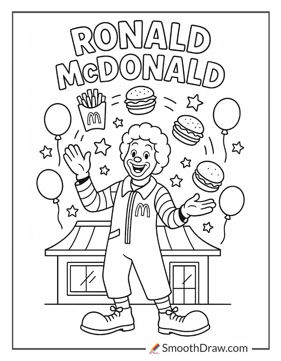 43 McDonald s Coloring Pages Free PDFs Smooth Draw