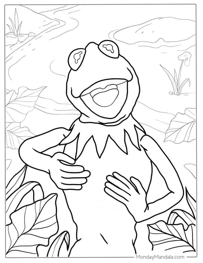 kermit the frog colouring pages