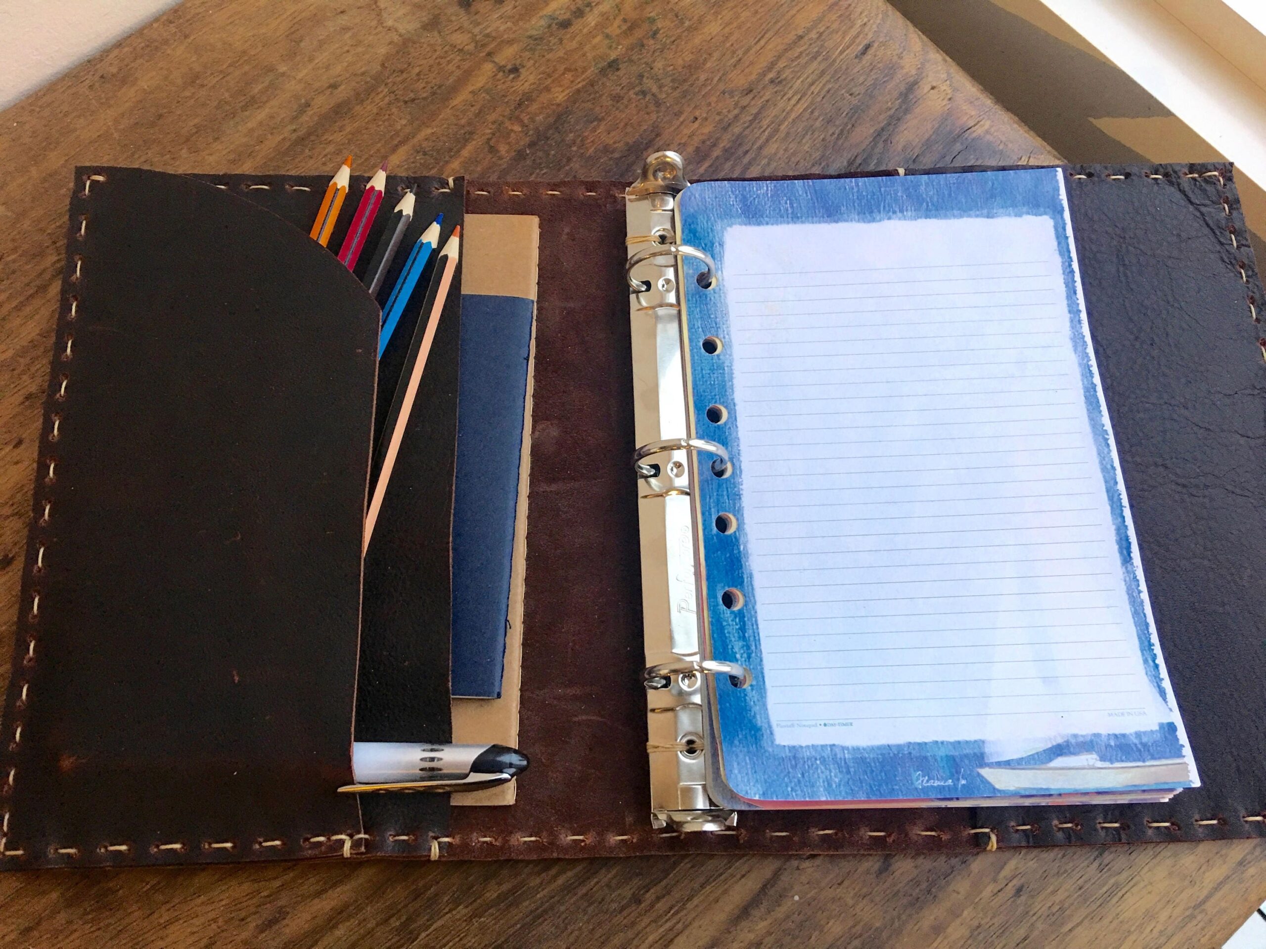 5 5 X 8 5 Binder Leather 3 Ring Binders Small A5 Planners And Organizers Half Page Binder A5 Pad Small Three Ring Binder 3 Pockets