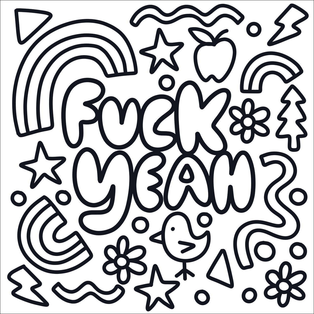 easy curse word coloring pages