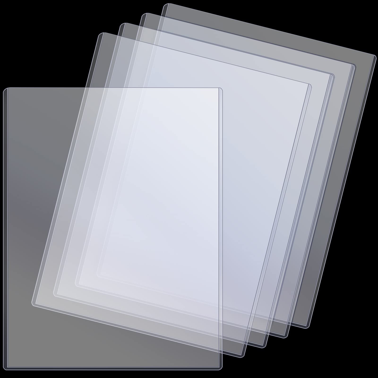 5 Pcs 8 1 2 X 11 Rigid Print Protectors Clear Rigid Sleeve Plastic Paper Pa EBay